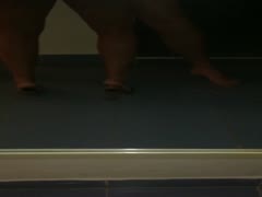 With both of us cumming up against the wall, I'm fucking my little sultry wife.